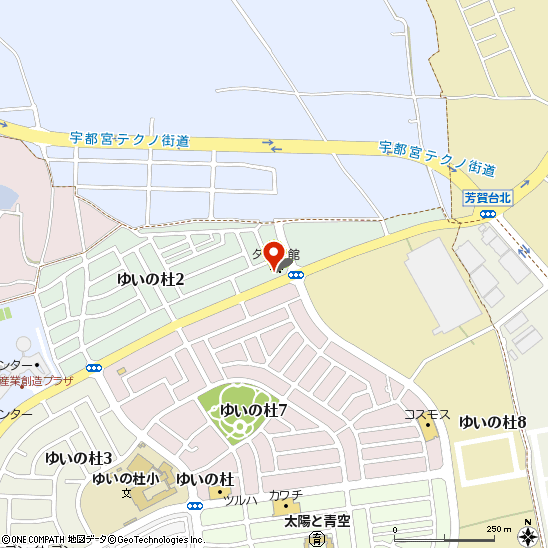 タイヤ館宇都宮東付近の地図